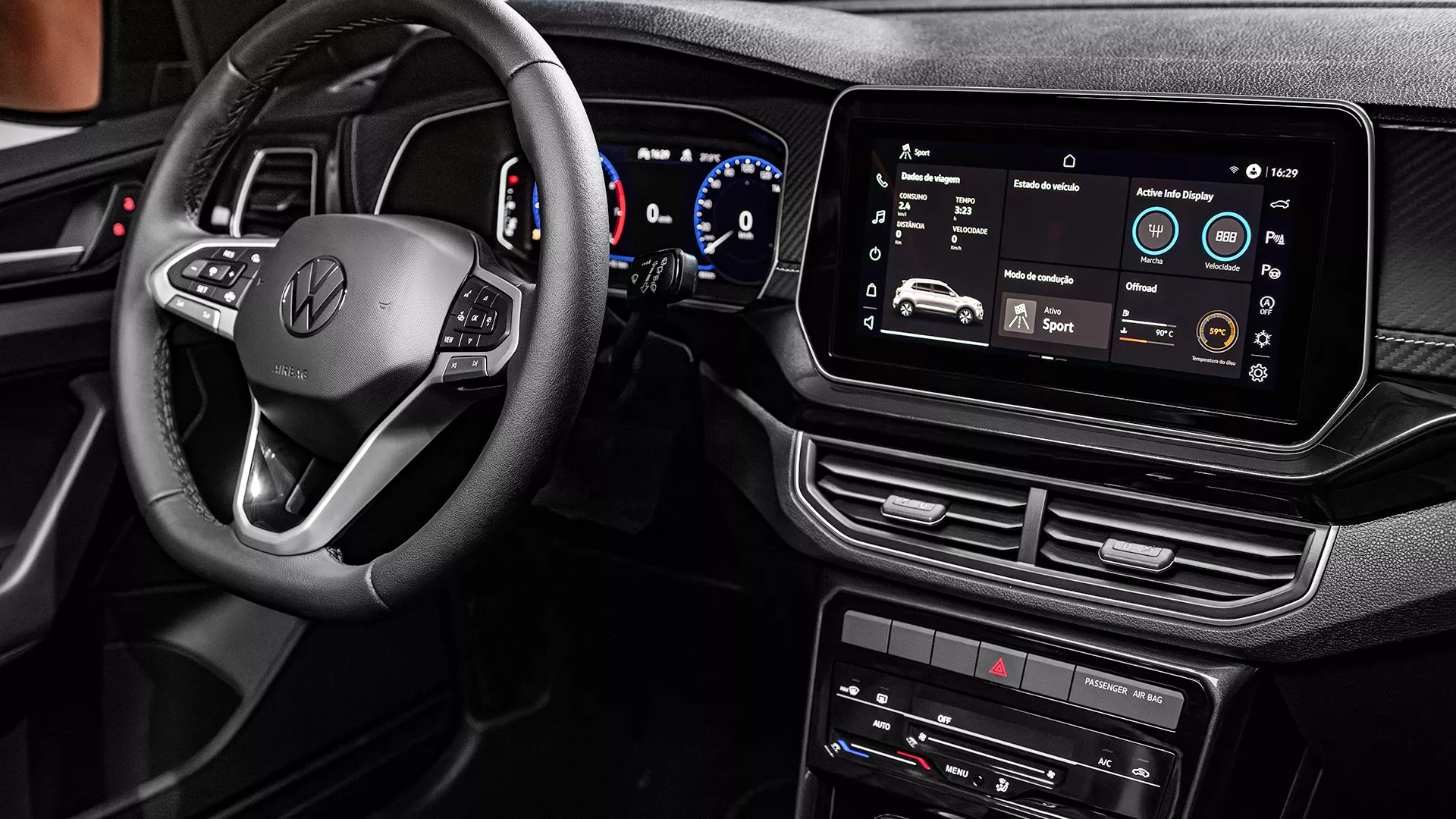 Novo T-Cross com VW Play com design semiflutuante
